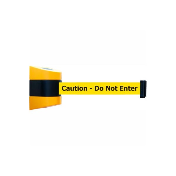 Lawrence Metal Prod. Tensabarrier Wall Mount Retractable Belt Barrier, Yellow Case W/15' Yellow inCautionin Belt 897-15-S-35-NO-YAX-C - main